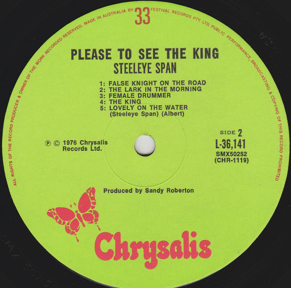 Steeleye Span : Please To See The King (LP, Album, RE)