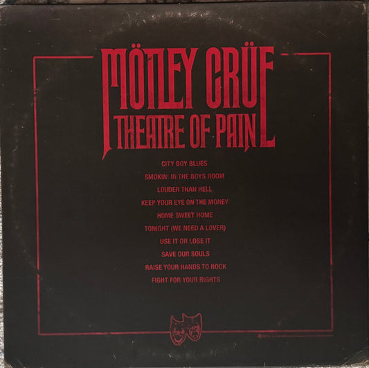 Mötley Crüe : Theatre Of Pain (LP, Album, Ltd, RE, Red)