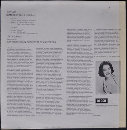 Gustav Mahler / Concertgebouworkest, Georg Solti : Symphonie No. 4 in G Major (LP, Nar)