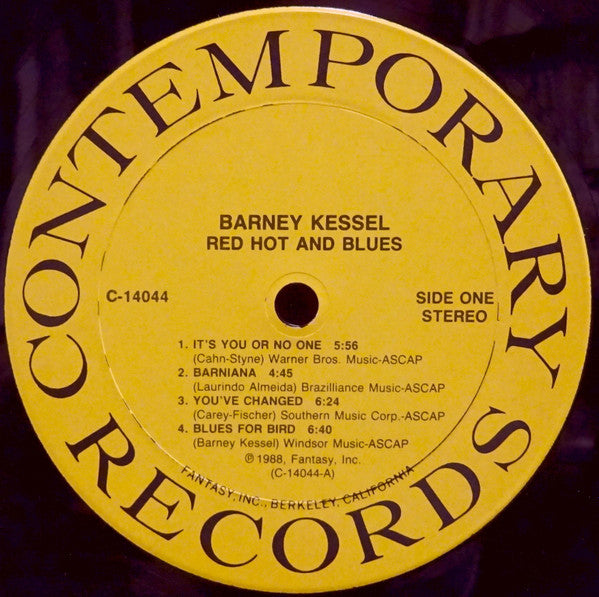 Barney Kessel : Red Hot And Blues (LP, Album)