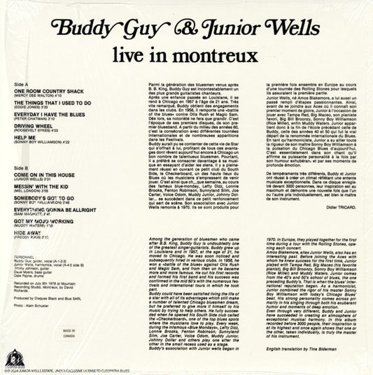 Buddy Guy & Junior Wells : Live In Montreux (LP, Ltd, RE)