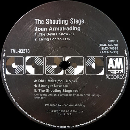 Joan Armatrading : The Shouting Stage (LP, Album)