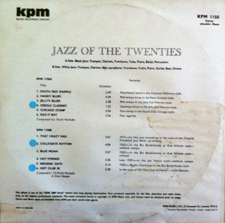 Keith Nichols / Don Harper (2) : Jazz Of The Twenties (LP, Album)