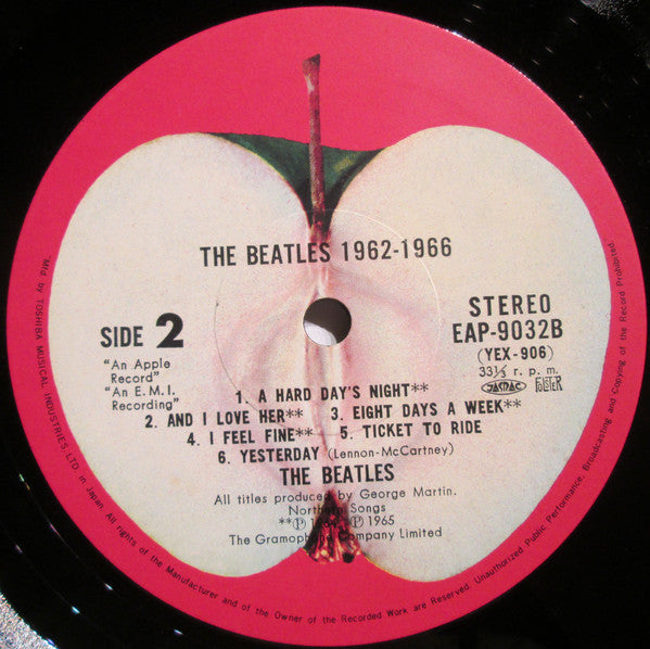 The Beatles = ザ・ビートルズ* : 1962-1966 = 1962年〜1966年 (2xLP, Album, Comp, RE)