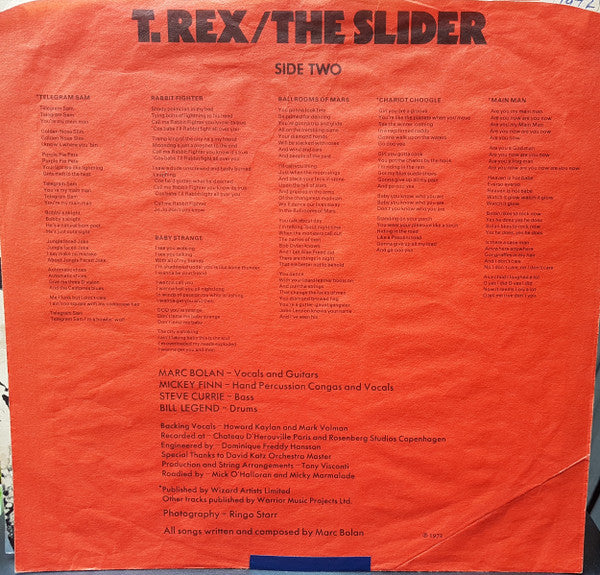 T. Rex : The Slider (LP, Album)