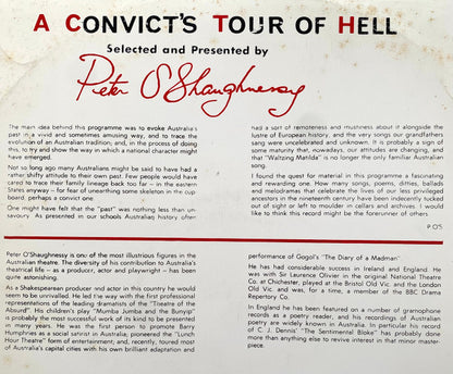 Peter O'Shaughnessy : A Convict's Tour Of Hell (LP, Album, Fli)