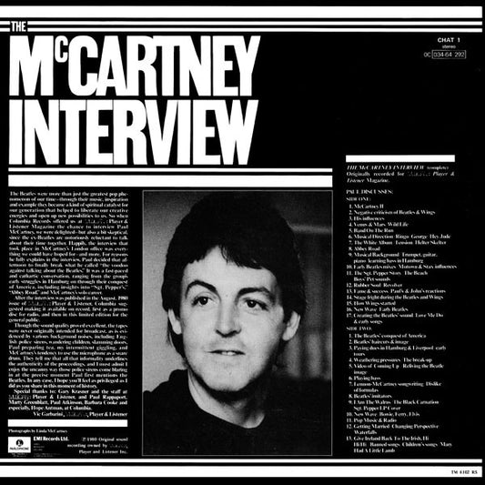 Paul McCartney : The McCartney Interview (LP)