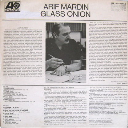 Arif Mardin : Glass Onion (LP, Album)