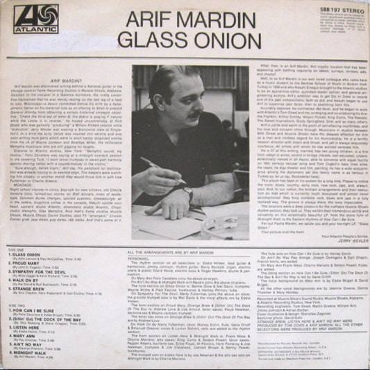 Arif Mardin : Glass Onion (LP, Album)