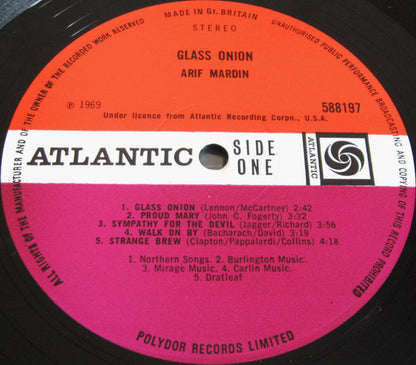 Arif Mardin : Glass Onion (LP, Album)
