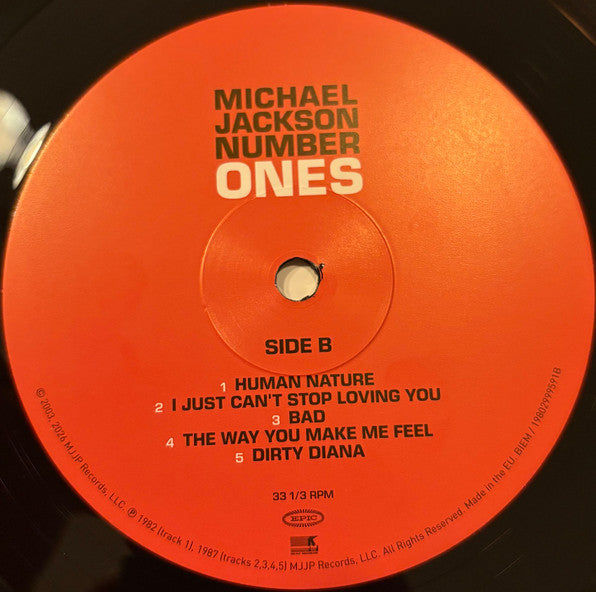 Michael Jackson : Number Ones (2xLP, Comp, RE, RM)