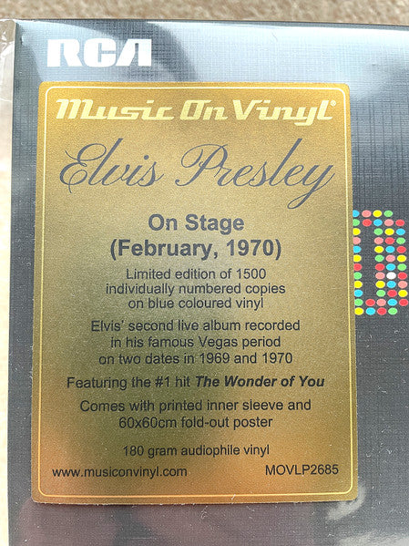 Elvis Presley : On Stage (February, 1970) (LP, Album, Ltd, RE, Blu)