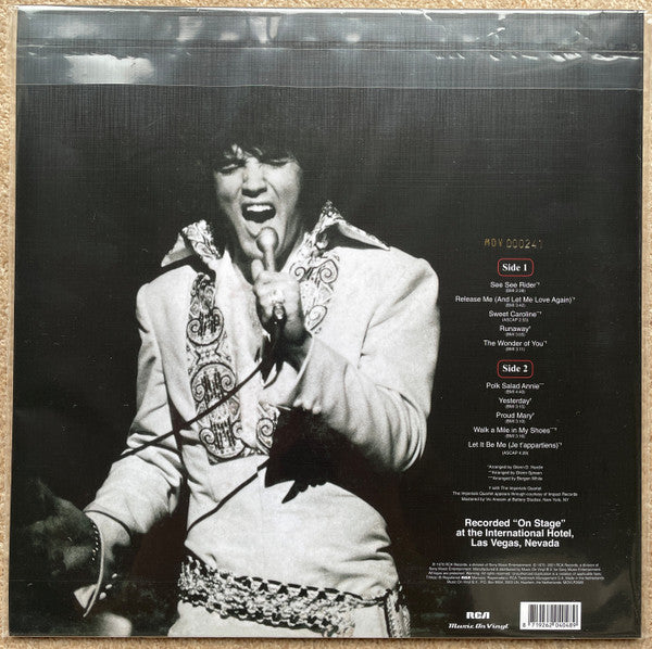Elvis Presley : On Stage (February, 1970) (LP, Album, Ltd, RE, Blu)