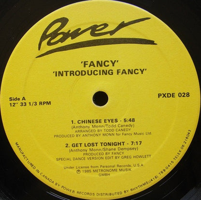 Fancy : Introducing Fancy (12", Comp, Yel)