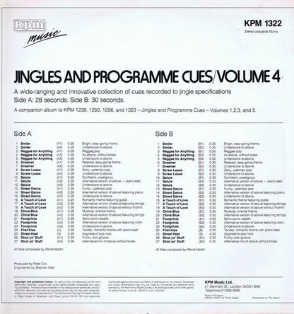 Remé Martin : Jingles And Programme Cues / Volume 4 (LP)