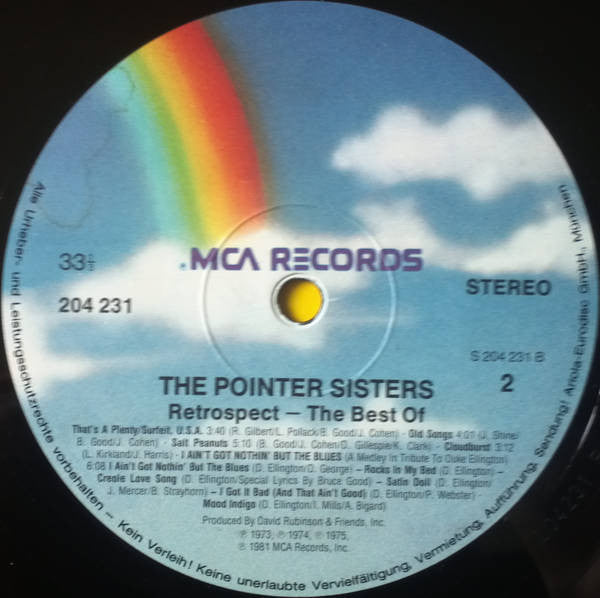 Pointer Sisters : Retrospect - The Best Of (LP, Comp)
