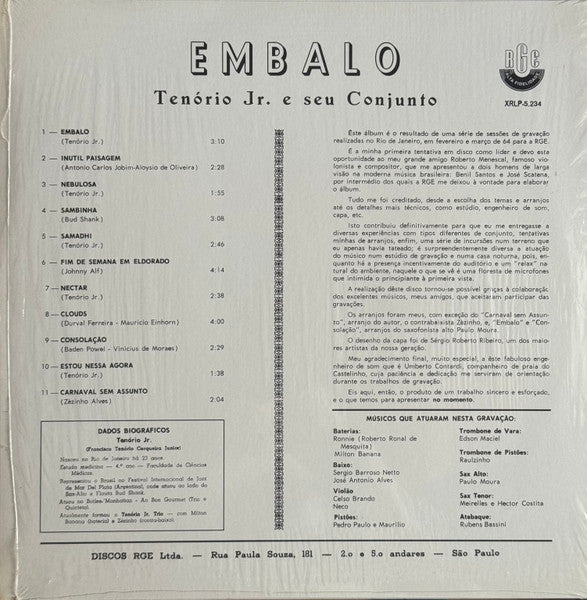 Tenório Jr.* : Embalo (LP, Album, RE)