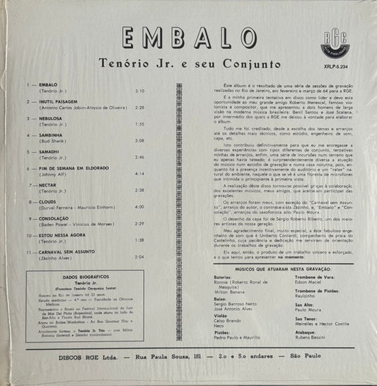 Tenório Jr.* : Embalo (LP, Album, RE)