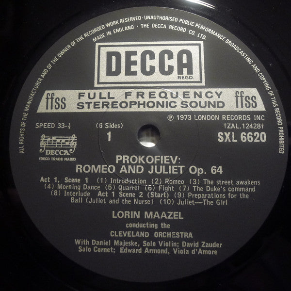 Sergei Prokofiev, The Cleveland Orchestra, Lorin Maazel : Romeo & Juliet (Complete Ballet) (3xLP + Box)