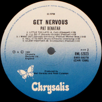 Pat Benatar : Get Nervous (LP, Album)