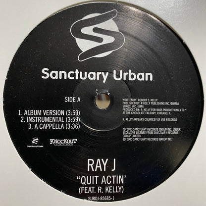Ray J : Quit Actin' (12", Promo)