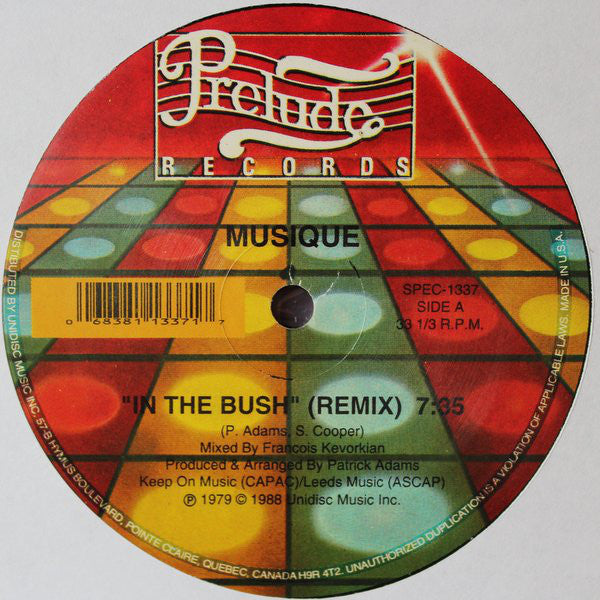 Musique : In The Bush (Remix) / Keep On Jumpin' (Remix) (12", RE)