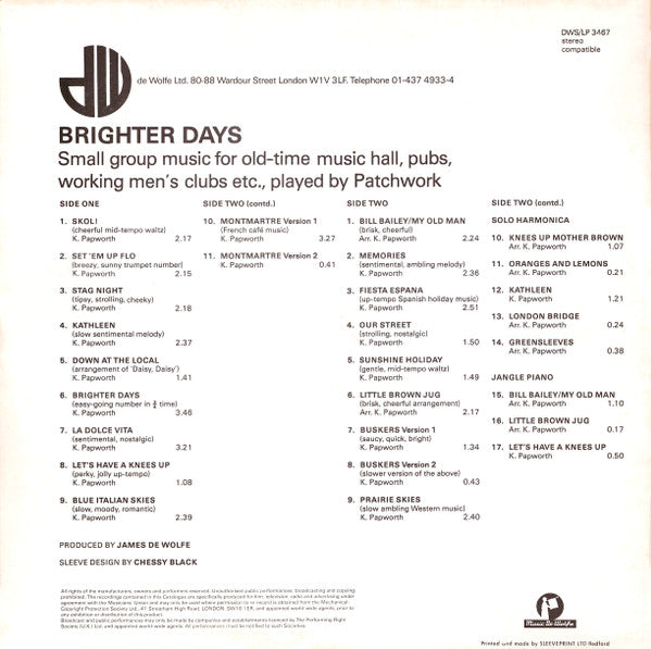 Patchwork (7) : Brighter Days (LP)