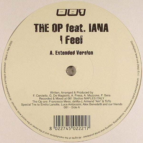 The Op feat. Iana (2) : I Feel (12")