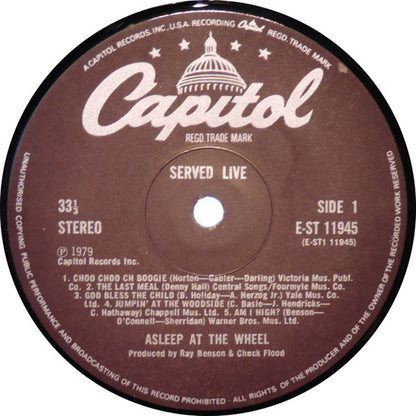 Asleep At The Wheel : Served Live (LP, Album)
