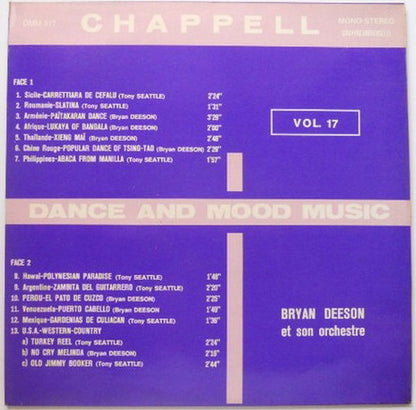 Bryan Deeson Et Son Orchestre : Dance And Mood Music Vol. 17 (LP, Album, Mono)