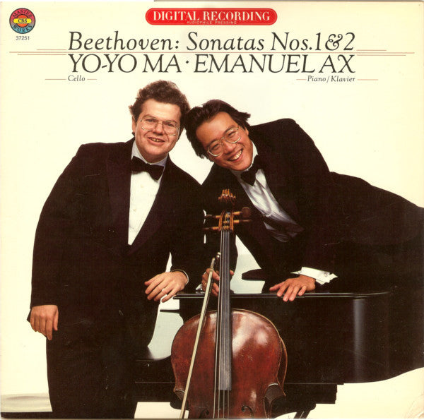 Beethoven* : Yo-Yo Ma - Emanuel Ax : Sonatas Nos. 1 & 2 (LP, Album)