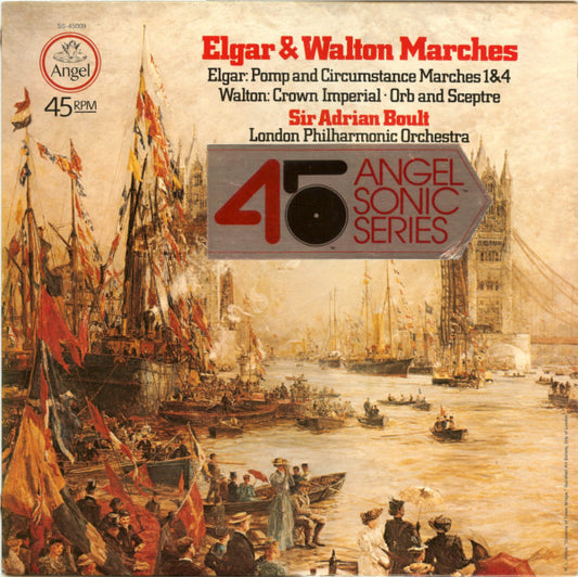 Sir Edward Elgar / Sir William Walton – Sir Adrian Boult, London Philharmonic Orchestra : Elgar & Walton Marches (12", Quad)