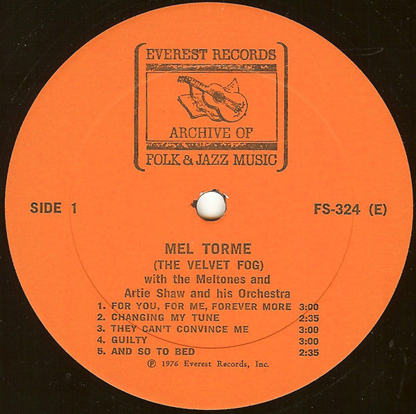 Mel Torme* With The Meltones* And Artie Shaw : Mel Torme With The Meltones And Artie Shaw (LP, Comp)