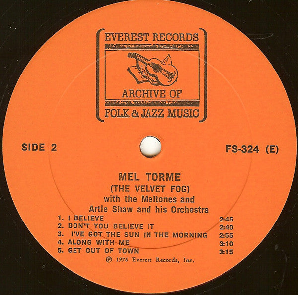 Mel Torme* With The Meltones* And Artie Shaw : Mel Torme With The Meltones And Artie Shaw (LP, Comp)