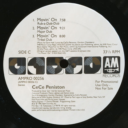 Ce Ce Peniston : Movin' On (2x12", Single, Promo)