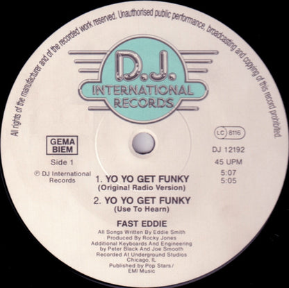 "Fast" Eddie Smith : Yo Yo Get Funky (12")