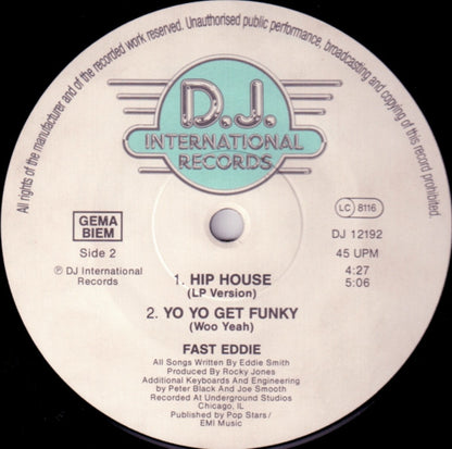 "Fast" Eddie Smith : Yo Yo Get Funky (12")
