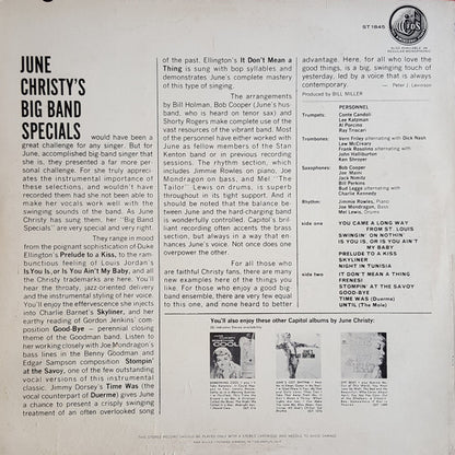 June Christy : Big Band Specials (LP, Album)
