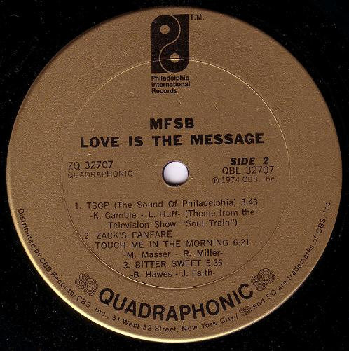 MFSB : Love Is The Message (LP, Album, Quad, Pit)