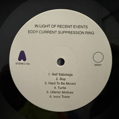 Eddy Current Suppression Ring : In Light Of Recent Events (LP, Album)