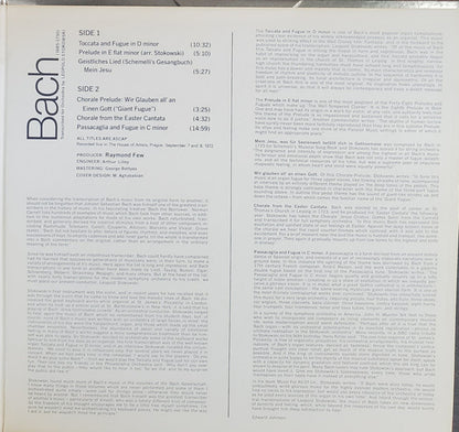 Leopold Stokowski Conducting  The Czech Philharmonic Orchestra : Bach Transcriptions (LP, Album)