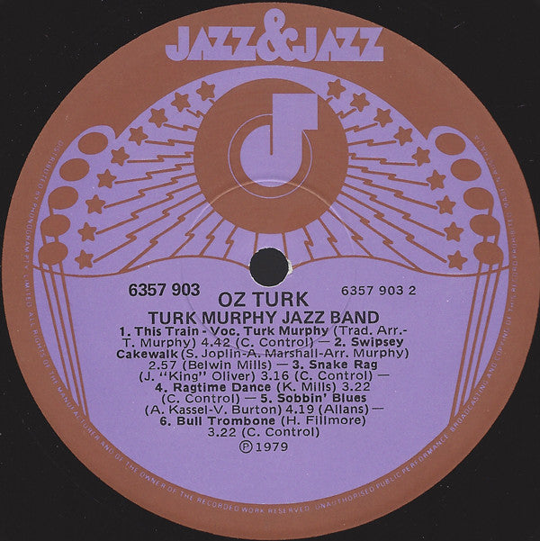 Turk Murphy Jazz Band Of San Francisco* : Oz Turk - The Australian Album (LP, Album)