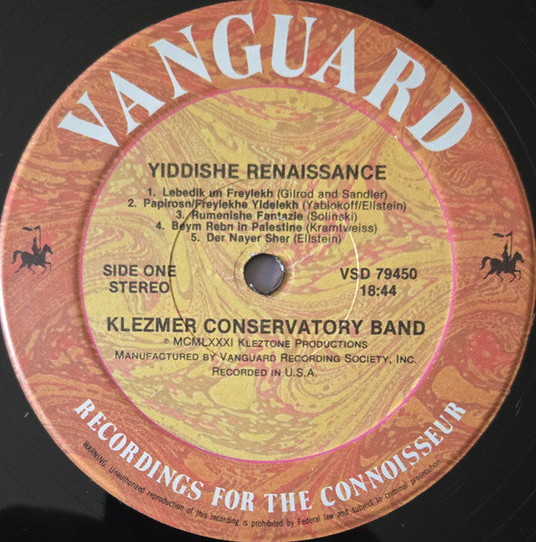Klezmer Conservatory Band : Yiddishe Renaissance (LP, Album, RE, Hau)