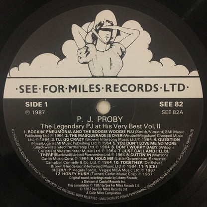 P.J.Proby* : The Legendary P.J.Proby At His Very Best Vol.2 (LP, Comp)