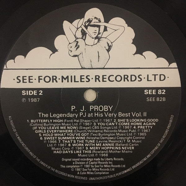 P.J.Proby* : The Legendary P.J.Proby At His Very Best Vol.2 (LP, Comp)