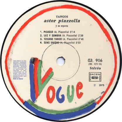 Astor Piazzolla, Su Bandoneon y Sus Cuerdas : Tangos (LP, Album, RE)