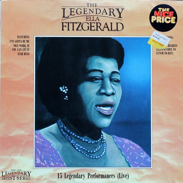 Ella Fitzgerald : The Legendary Ella Fitzgerald - 15 Legendary Performances (Live) (LP, Comp)