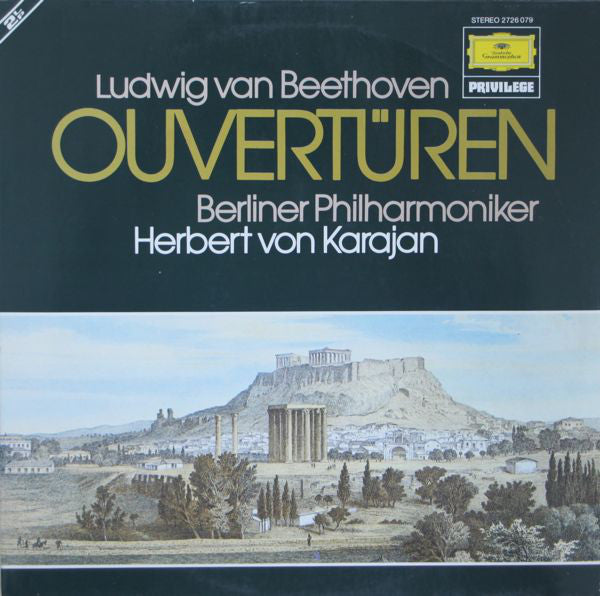 Ludwig van Beethoven, Berliner Philharmoniker, Herbert von Karajan : Ouvertüren (2xLP, Album, RE, Gat)
