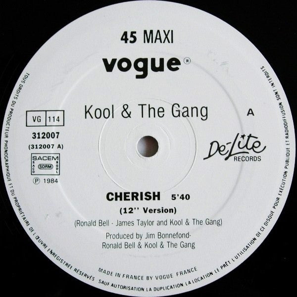 Kool & The Gang : Cherish / Fresh - Misled Medley (12", Maxi)