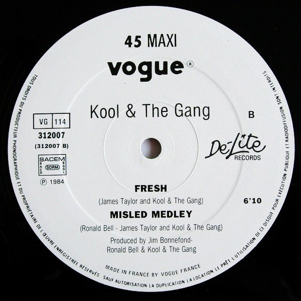 Kool & The Gang : Cherish / Fresh - Misled Medley (12", Maxi)